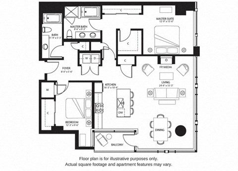 B7 North B7 North floor plan at The Bravern, Bellevue, WA
